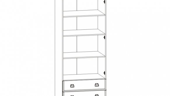 Шкаф JSZF 2D2S/80 ВМК Украина Монтана 2 дверный дуб шуттер 80 см 3