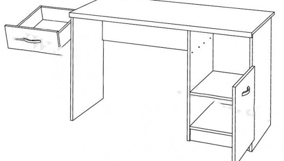 Стіл письмовий BIU 1D1S/120 Топ Мікс 2