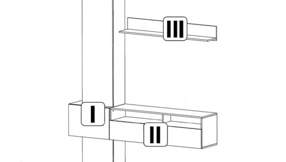 Стінка Венді Дуб крафт золотий / Чорний 3