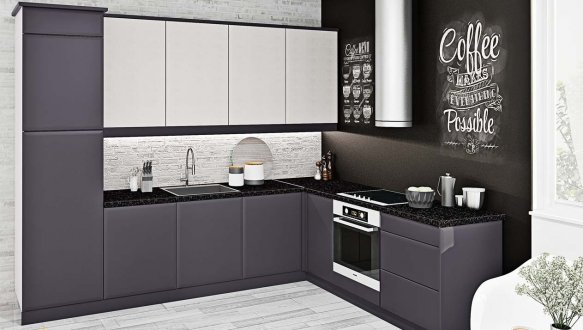 Модульна кухня Хай-тек матова галактика 14