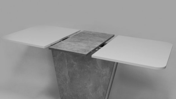 Стіл Cosmo/Космо Інтарсіо Біла Аляска/Індастріал Розкладний 110/145 см 9