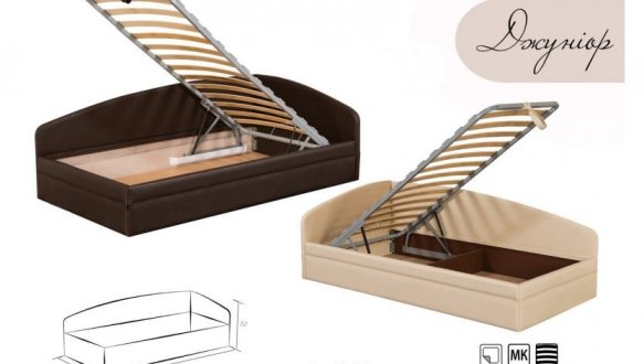 Ліжко м'яке Городок Джуніор з підйомним механізмом 0