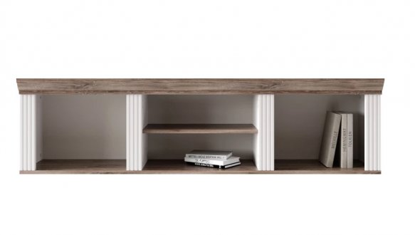 Полка SFW Канди Белый альпийський / Дуб стирлинг / Белый матовий