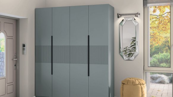 Шкаф 4Д КС Лайн Элегант 4 дверный серая лава 200 см