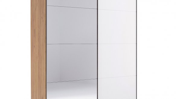 Шкаф-купе з зеркалом Миромарк Асти 2 дверный дуб крафт 200 см