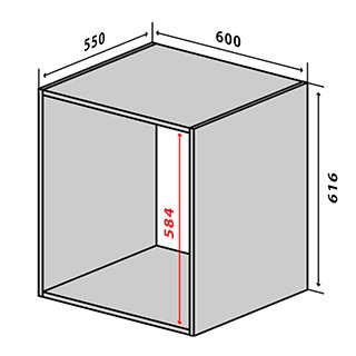 №38 Тумба нижняя надстройка 60 Люкс RODOS