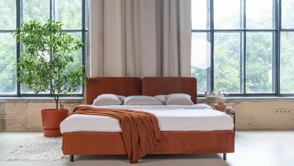 Кровать двуспальная мягкая Woodsoft Elim / Елим 2