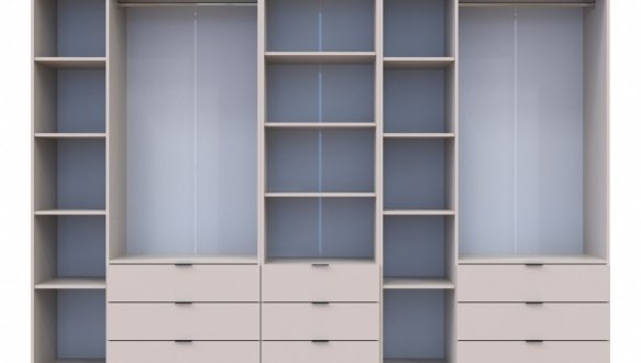 Шафа для одягу Дорос Гелар кашемір 6 дверна з пеналом 292,4 см 2