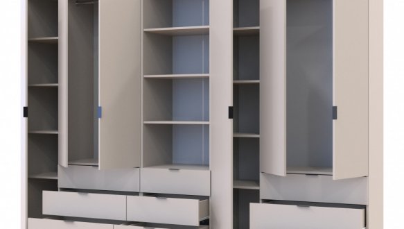 Шафа для одягу Дорос Гелар кашемір 6 дверна з пеналом 292,4 см 0