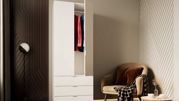 Шкаф Дорос Гелар двухдверный Белый 78 см 2