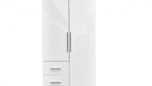 Шкаф 2дв 3шх Миромарк Магнум 2 дверный белый 98 см