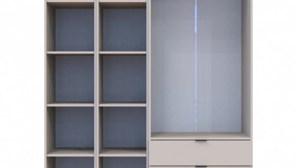 Шафа Дорос Гелар кашемір з 2 Етажерками 2-х дверна 153,9 см 7