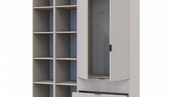 Шафа Дорос Гелар кашемір з 2 Етажерками 2-х дверна 153,9 см 9