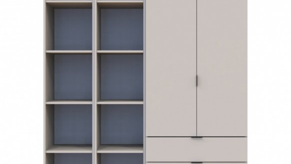 Шафа Дорос Гелар кашемір з 2 Етажерками 2-х дверна 153,9 см 10