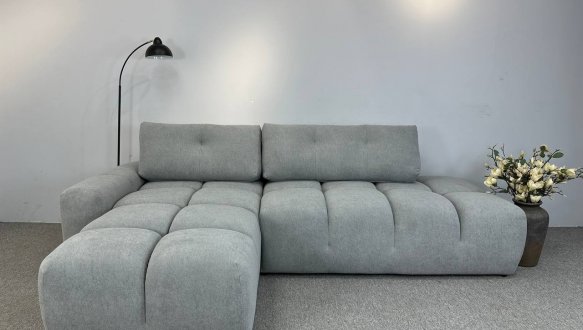 Кутовий диван розкладний крокуюча єврокнижка Елізіум Сапфір 277 см 15