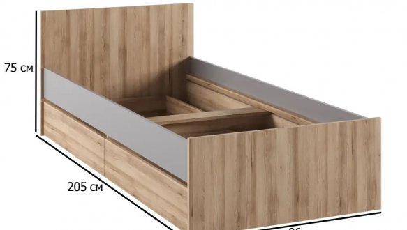 Кровать с ящиками Бум 1