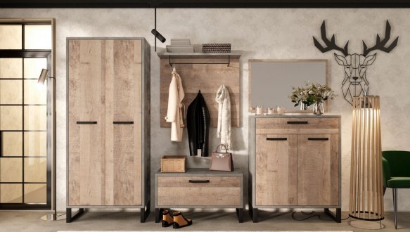 Модульная прихожая Сокме Бари Вудкон / Дуб гранж песочный 0