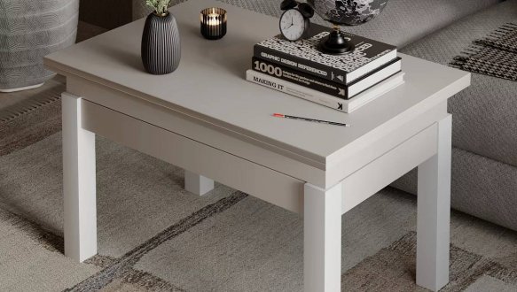 Стол-трансформер B-Fly Art In Head Кашемир / Белый бриллиант