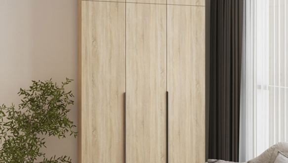 Шкаф Mebelstar Оскар трехдверный с антресолью и ящиками Дуб сонома 150 см