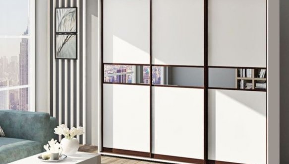 Шкаф-купе Комфорт мебель Модель-2 крашеный высокий глянец 3 дверный 270 см