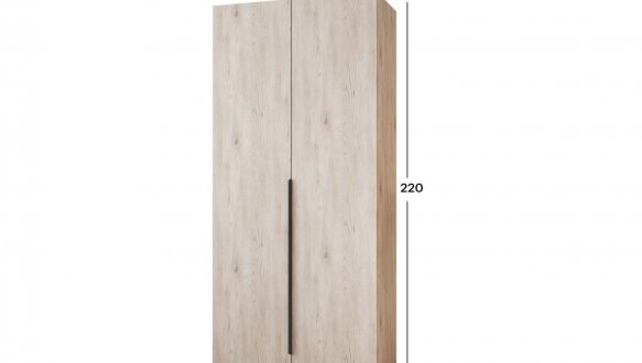 Шкаф Mebelstar Оскар двухдверный Аляска серый 100 см 0