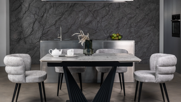 Стул M-215 устричный + черный 19