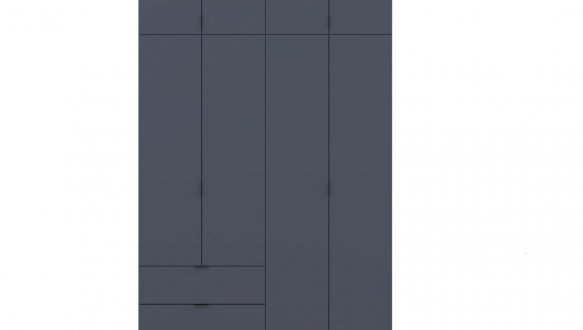 Шкаф Дорос Лукас графит 4 дверная с 2-мя ящиками 180 см