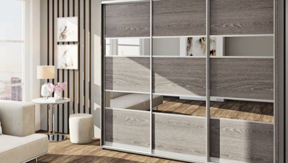 Шкаф-купе Комфорт мебель Модель-3 крашеный высокий глянец 3 дверный 270 см