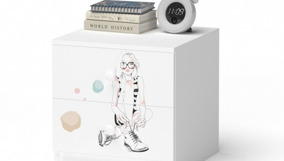 Тумба прикроватная с шухлядами 0