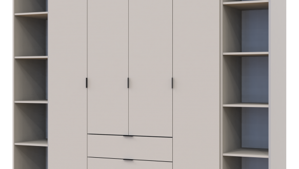 Шафа Дорос Гелар кашемір з 2 Етажерками 4 дверна 231,4 см