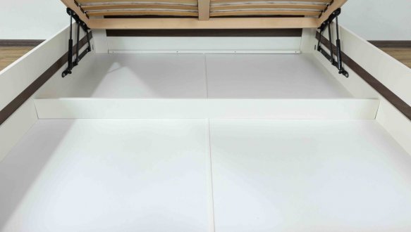 Ліжко дерев'яне Дрімка Лотос з підйомним механізмом та нішею для білизни Бук 8