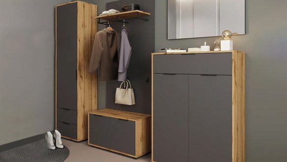 Пенал 1дв 2шх Нитро графит 0