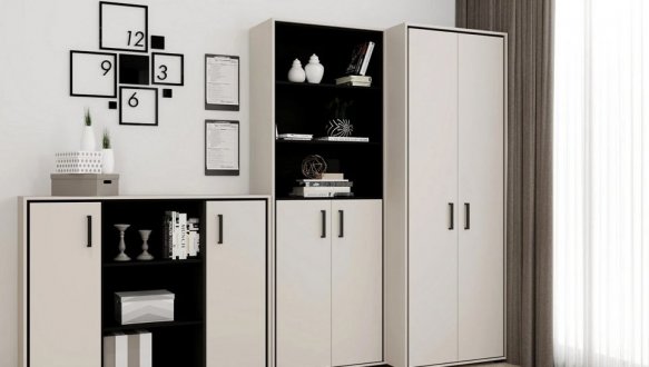 Модульный офис Прайм Кашемир / Чорний 2