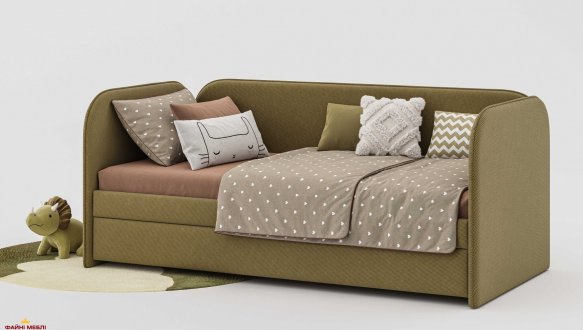 Кровать детская мягкая с дополнительным спальным местом и бортиком Wooodsoft Todi / Тоди 16