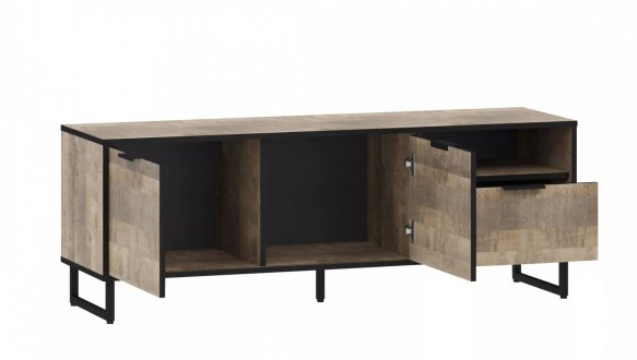 Тумба под ТВ Forte/Форте RTV140 Дуб гранж песочный Moreli Ширина 140 см 0