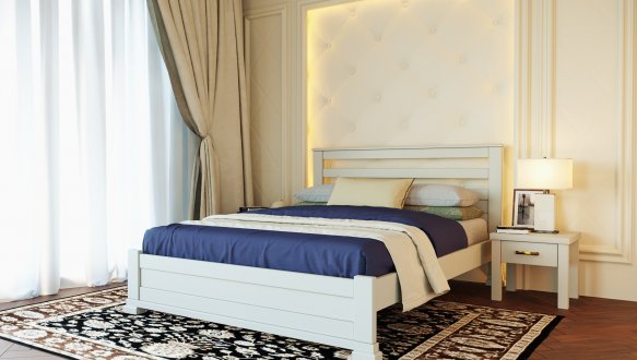 Ліжко дерев'яне Лев Лорд масив Бук Білий