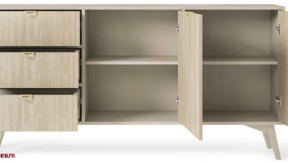 Комод беж песочный/пихта сканди Forest KSZ158 3