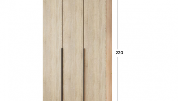 Шафа Mebelstar Оскар трьохдверна Дуб сонома 120 см 2
