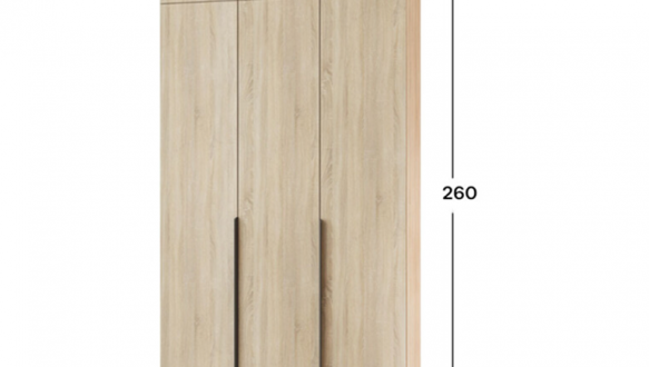 Шкаф Mebelstar Оскар трехдверный с антресолью Дуб сонома 120 см 2