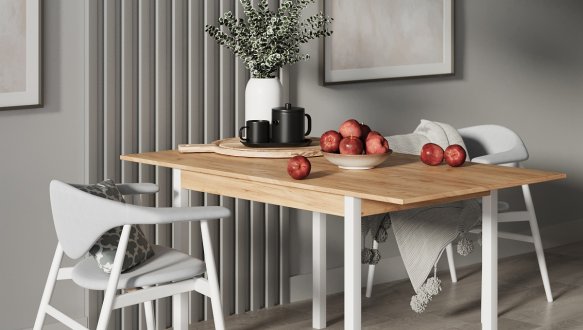 Стол-трансформер Lunch Дуб крафт золотой/Белый