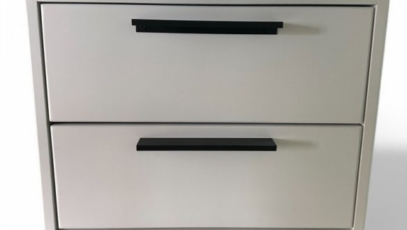 Тумба прикроватная деревянная DrevKO Нордон с 2 ящиками Эмаль 1