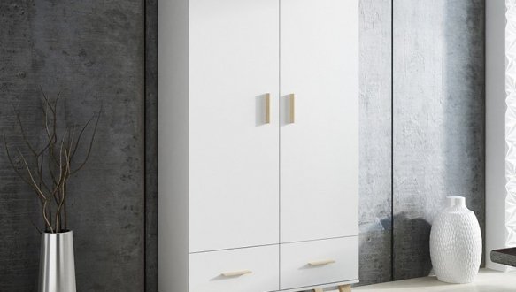 Шафа 2D2S Cama Lotta 2 дверна білий 110 см 0