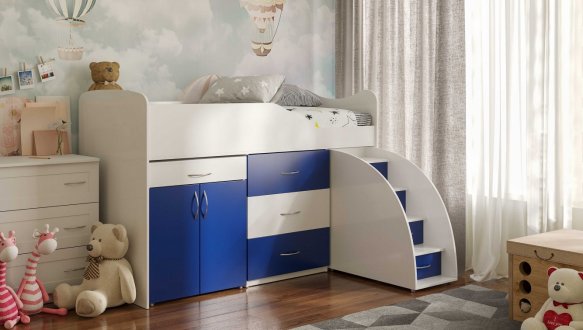 Ліжко кімната зі столом №5 Viorina Deko Корпус білий 9