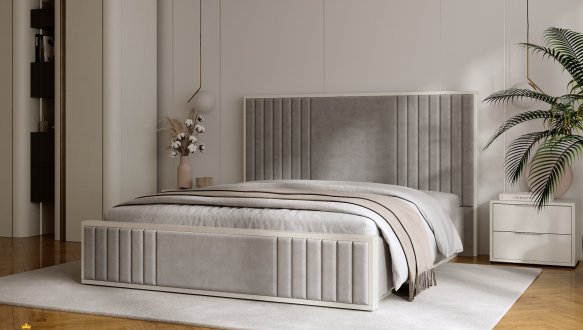 Кровать деревянная DrevKO Аделина 3 с подьемным механизмом и нишей для белья Эмаль 0