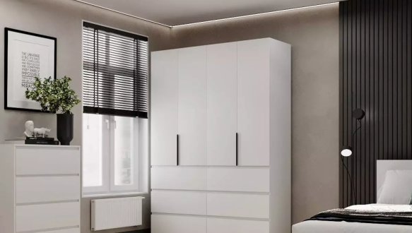 Шкаф распашной комбинированный четырёхдверный Art In Head №10 Light, ширина 160 см 0