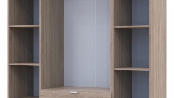 Шкаф Дорос Гелар дуб сонома с Этажеркой 3-х дверный 154,4 см 0