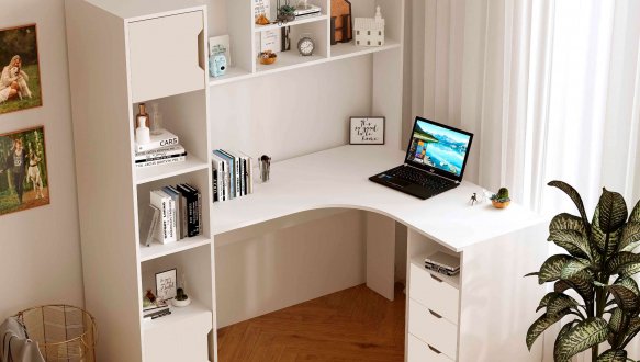 Стол письменный угловой Teenager Белый