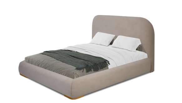 Ліжко м'яке двоспальне Шик Галичина Річі без тумб