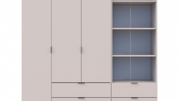 Шкаф для одежды Дорос Гелар кашемир 3-х дверный с пеналом 176,2 см 4