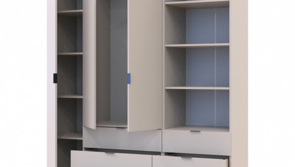 Шкаф для одежды Дорос Гелар кашемир 3-х дверный с пеналом 176,2 см 0